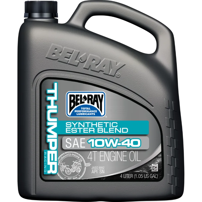 6ce1ca659bfed4acd50622606b1b4824990a3acf_55_818_004_1 Bel-Ray Thumper Racing Synthetic Ester Blend 4T 10W-40 4L - Belray