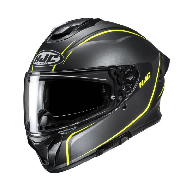 6fb6cd4a044eb3c581effc3888ffa1905319e2f5_630_26599_5-1 HJC Helmet C71 Quez Svart/Fluo Gul MC3HSF