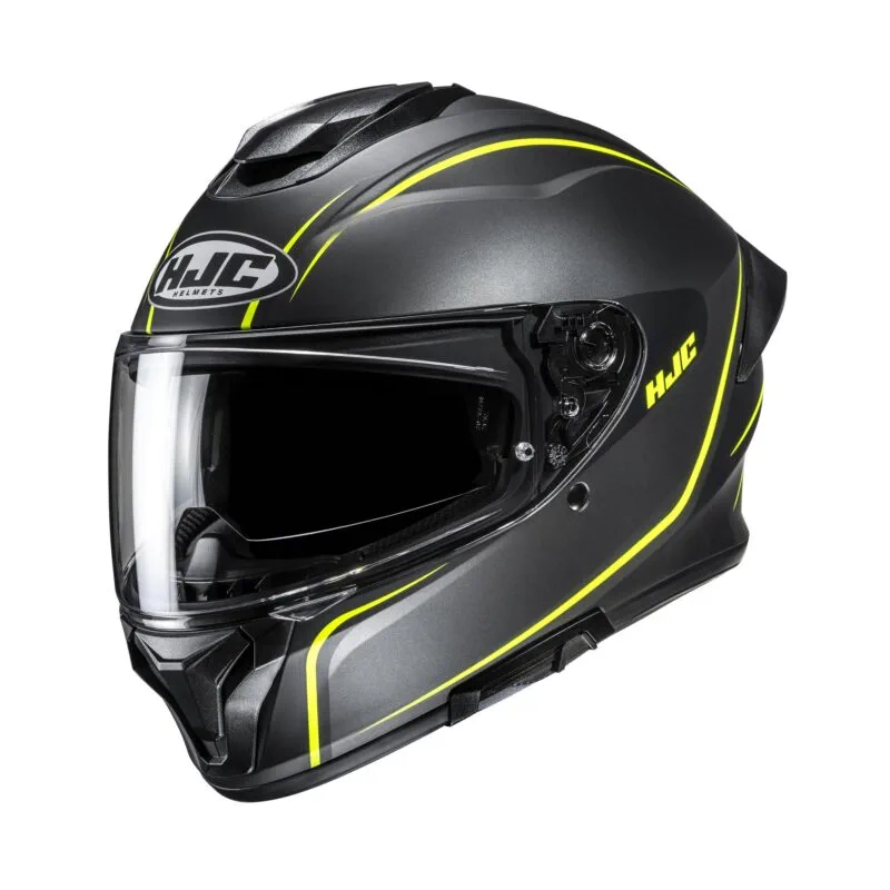 6fb6cd4a044eb3c581effc3888ffa1905319e2f5_630_26599_5 HJC Helmet C71 Quez Svart/Fluo Gul MC3HSF