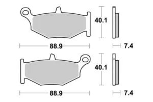 Sbs Bromsklossats Sintered bak