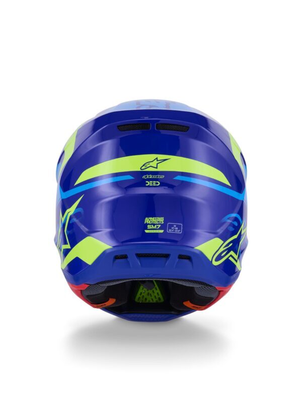 Alpinestars Hjälm S-M7 Deed Blå/Fluo Gul