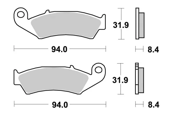 Sbs Bromsklossats Sintered bak