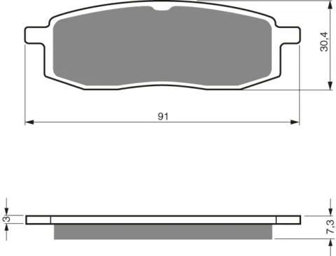 GOLDFREN Bromsbelägg 043 Ceramic Carbon AD