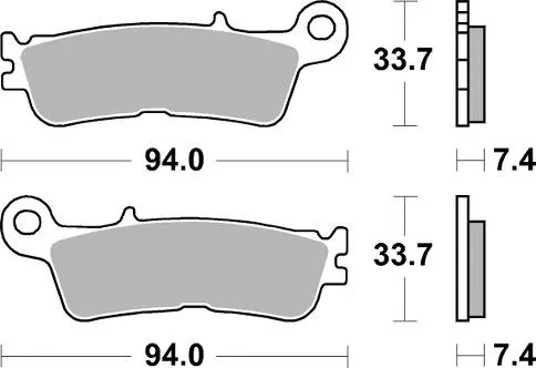 Sbs Bromsklossats Racing Sintered - Bromsbelägg