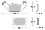 Sbs Bromsklossats Sintered Offroad - Bromsbelägg