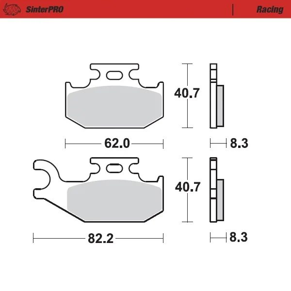 7bb3932a066a183805ab1bc019f56b0dc6d39287_235_096311 Moto-Master Bromsklossats Suzuki: LTA 700 / 750 Kingquad vänster - Bromsbelägg