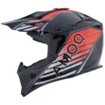 AMOQ Meteor V2 Helmet Axis Svart/Röd glansig