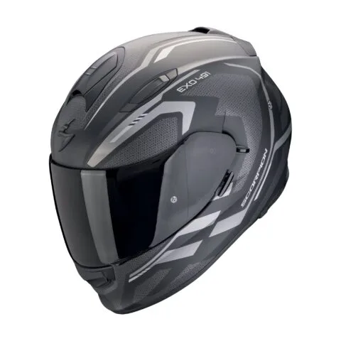 SCORPION Hjälm EXO-491 KRIPTA Mattsvart-Silver