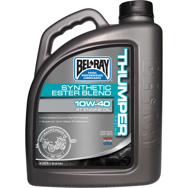 85983ac3e09dc0492491d09e5b21c8122d5d2f41_55_818_004 Bel-Ray Thumper Racing Synthetic Ester Blend 4T 10W-40 4L - Belray