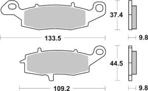 Sbs Bromsklossats Sintered bak