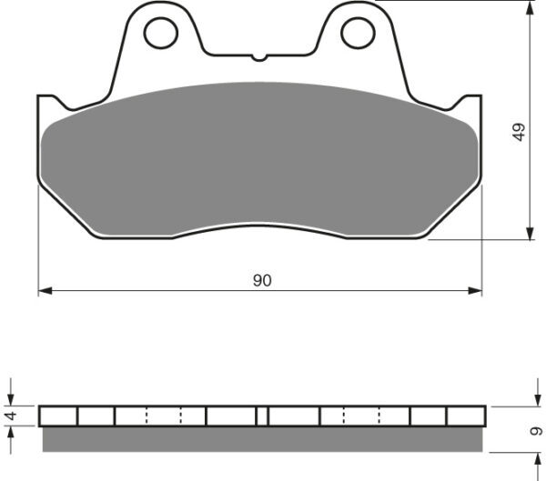 GOLDFREN Bromsbelägg 049 Ceramic carbon AD