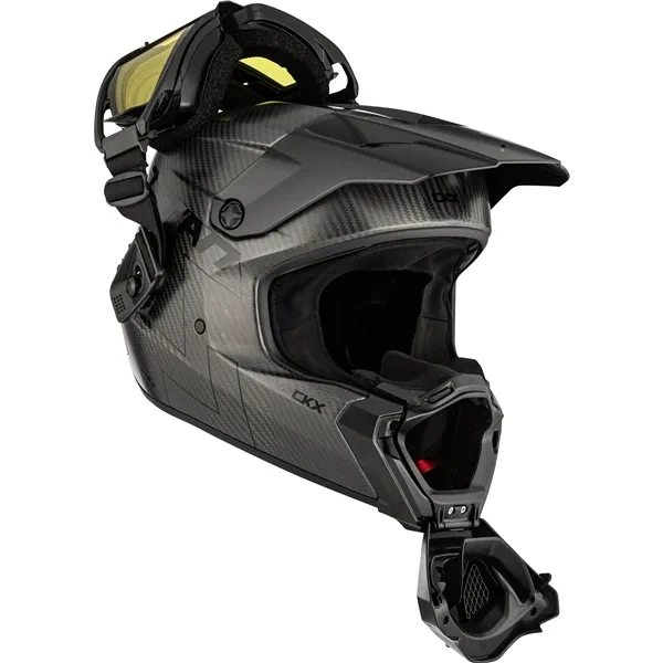 CKX Hjälm Titan AMS Matt Carbon + Eluppvärmda Brillor
