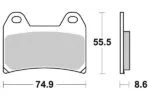 Sbs Bromsklossats Sintered - Bromsbelägg