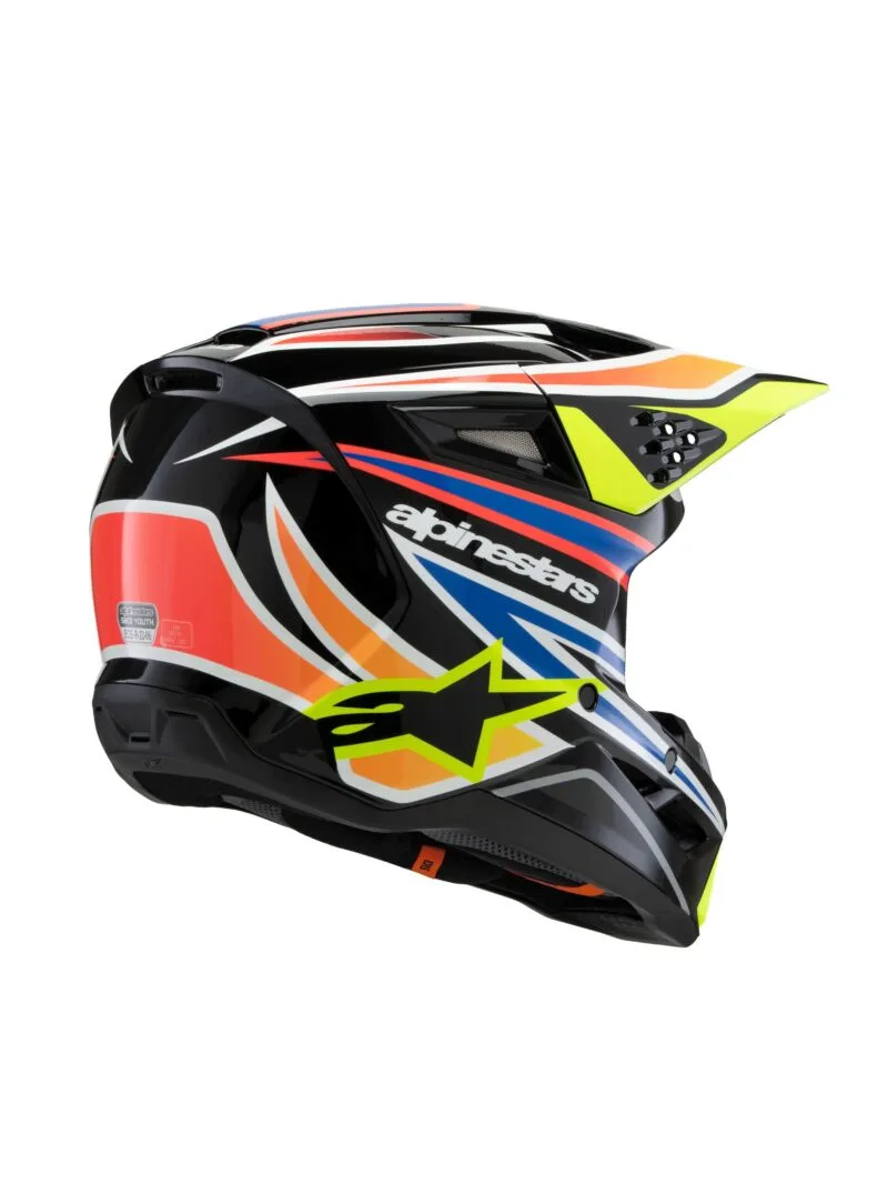 Alpinestars Hjälm SM3 Youth Wurx Svart/Gul FL/Blå