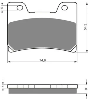 GOLDFREN Bromsbelägg 028 Ceramic carbon AD