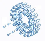 Camso Sprocket 18 teeth 4S 4 bolt 3/8-16 x 1 1/4 - Reservdelar