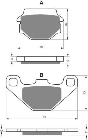 GOLDFREN Bromsbelägg 084 Ceramic Carbon K1