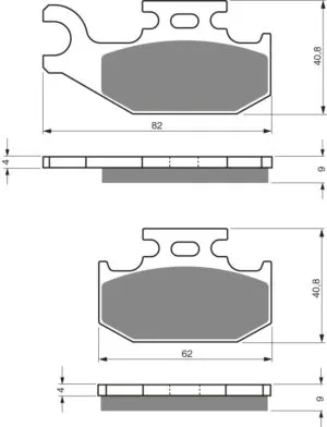 GOLDFREN Bromsbelägg 205 Ceramic carbon AD