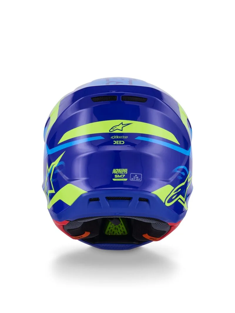 Alpinestars Hjälm S-M7 Deed Blå/Fluo Gul