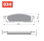 GOLDFREN Bromsbelägg 034 Ceramic Carbon S33