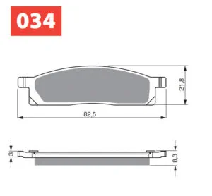 GOLDFREN Bromsbelägg 034 Ceramic Carbon S33