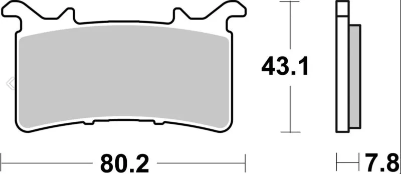 Sbs Bromsklossats Dual Sinter 2 - Bromsbelägg