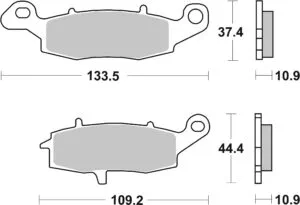 Sbs Bromsklossats Sintered bak