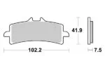 Sbs Bromsklossats Sintered - Bromsbelägg
