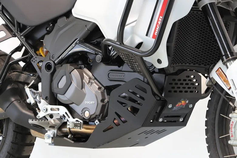 AXP Adventure Skid Plate HDPE 8mm Ducati DESERT X (Hepco & Becker crash bars) - AXP Racing - Hasplåtar