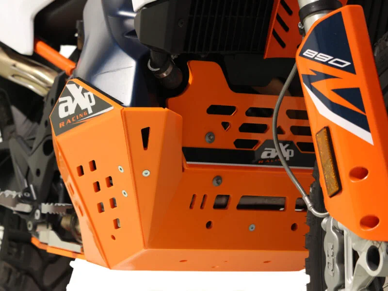 AXP Adventure HARD Skid Plate HDPE 8mm Orange KTM790/890 Adventure/R/Rally 19- - AXP Racing - Hasplåtar