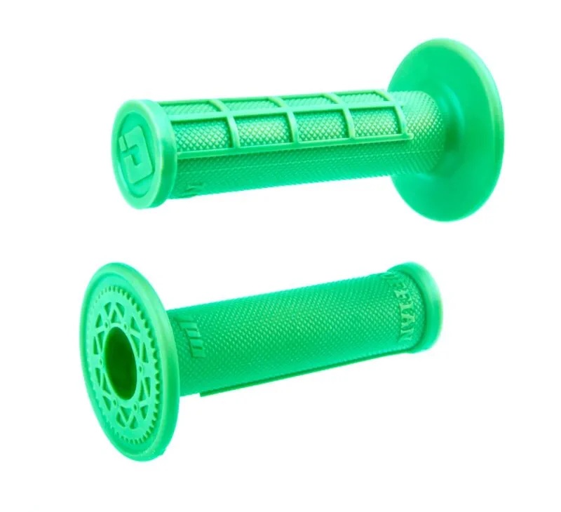 H01RFFN ODI Glue-On Grip Half-Waffle MX Single-Ply (Ruffian) FLO-Green - Handtag