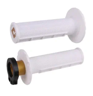 ODI Half-Waffle MX Lock-On Grip Set White (Pro Soft)