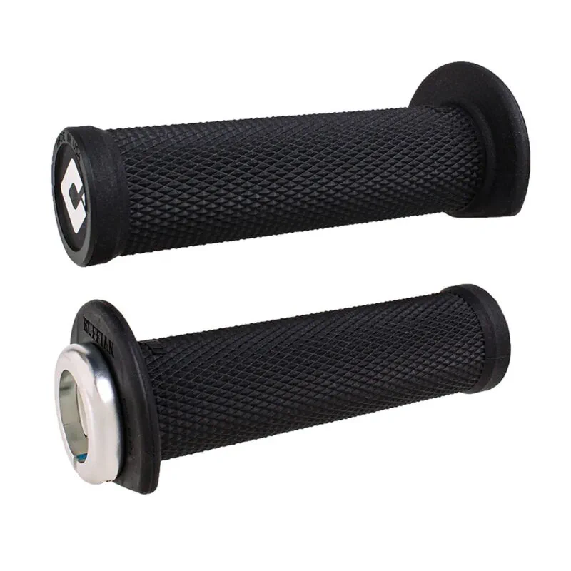 J33RFB-S ODI (Single-Clamp) GRIPS RUFFIAN ATV/PWC - V2.1 L/O 125mm ¾ Flg Black w/Silver C - Handtag
