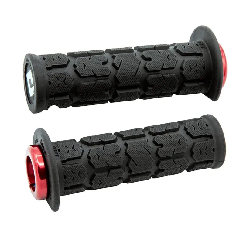 J33RGB-R ODI (Single-Clamp) GRIPS ROGUE ATV/PWC - V2.1 L/O 125mm ¾ Flg Black w/Red Clamps - Handtag