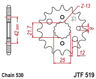 JT Framdrev JTF519.16 - JT Sprockets