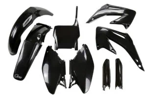 UFO Plastkit 6-delar Svart 001 Honda CR125/250 05-07