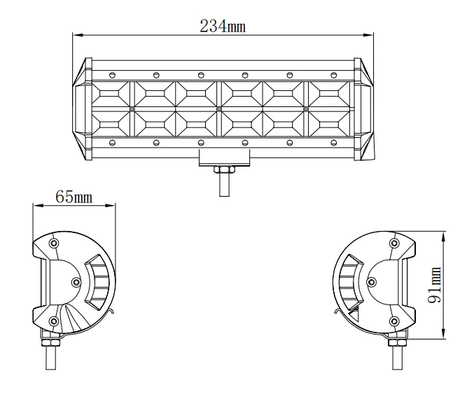 KS85144_1 Kinwons Led Ramp 10-30V 144W Flood - Lampor & linser