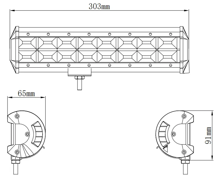 KS85192_1 Kinwons Led Ramp 10-30V 192W Flood - Lampor & linser