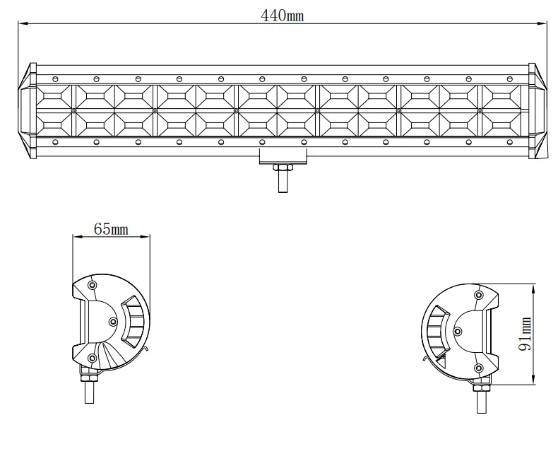 KS85288_1 Kinwons Led Ramp 10-30V 288W Flood - Lampor & linser