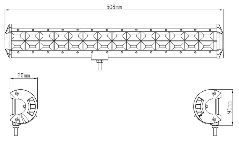 KS85336_1 Kinwons Led Ramp 10-30V 336W Flood - Lampor & linser