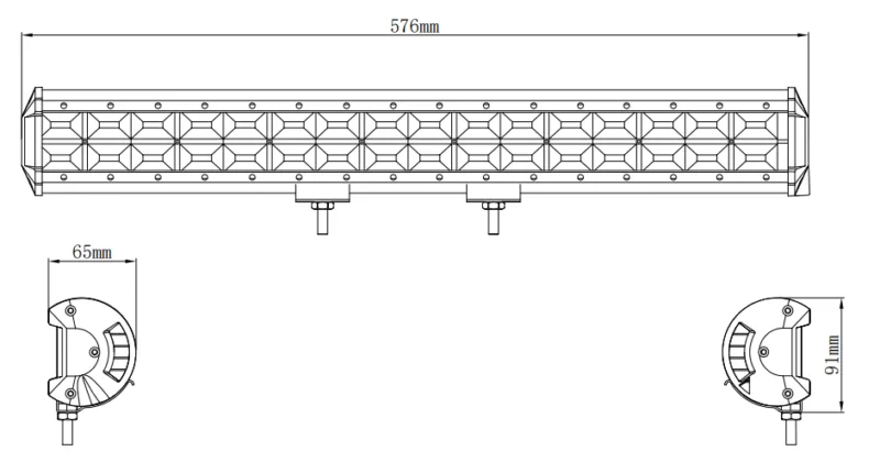 KS85384_1 Kinwons Led Ramp 10-30V 384W Flood - Lampor & linser