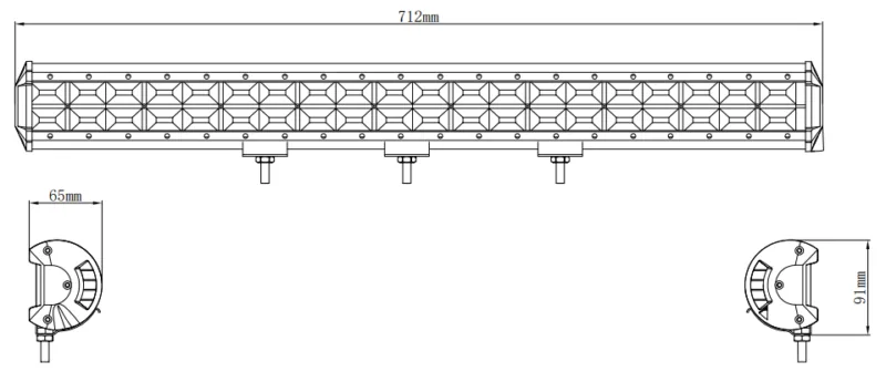 KS85480_1 Kinwons Led Ramp 10-30V 480W Flood - Lampor & linser