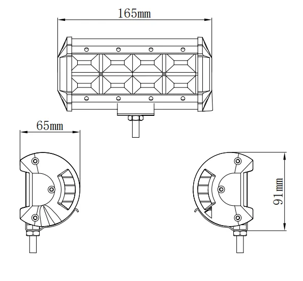 KS8596_1 Kinwons Led Ramp 10-30V 96W Flood - Lampor & linser
