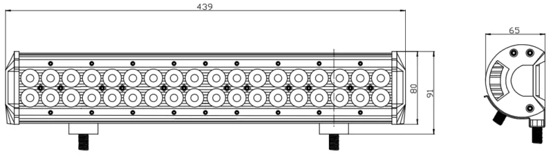 Kinwons Led Ramp 10-30V 108W Combo - Lampor & linser