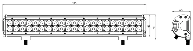 KS87126E_1 Kinwons Led Ramp 10-30V 126W Combo - Lampor & linser