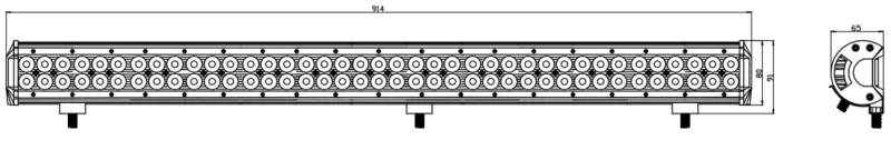 Kinwons Led Ramp 10-30V 234W Combo - Lampor & linser