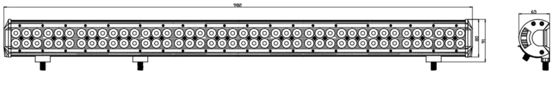Kinwons Led Ramp 10-30V 252W Combo - Lampor & linser
