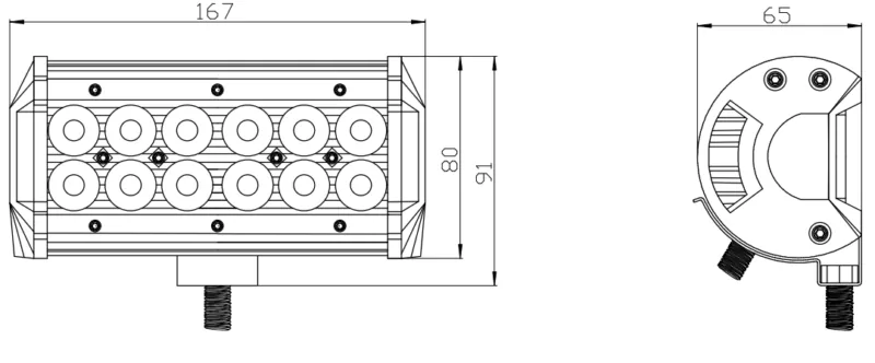 KS8736E_1 Kinwons Led Ramp 10-30V 36W Combo - Lampor & linser