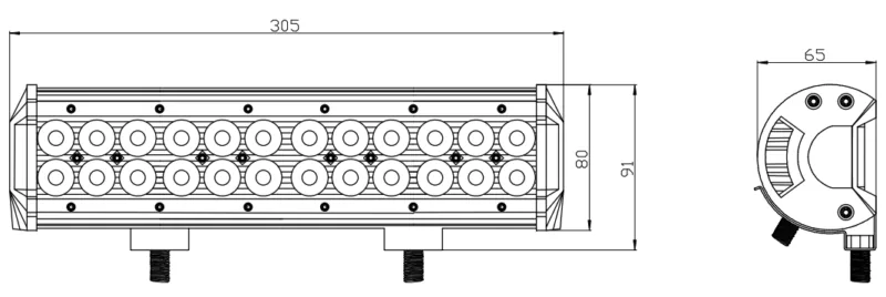 Kinwons Led Ramp 10-30V 72W Combo - Lampor & linser