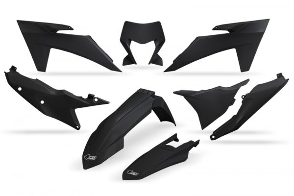 UFO Plastic kit 6-parts KTM EXC EXCF 2024-.. 125-500 Black